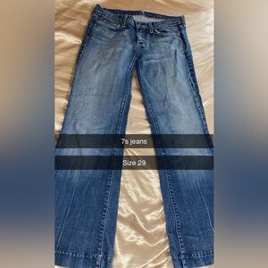 7 For All Mankind Classic Blue Straight Leg Jeans